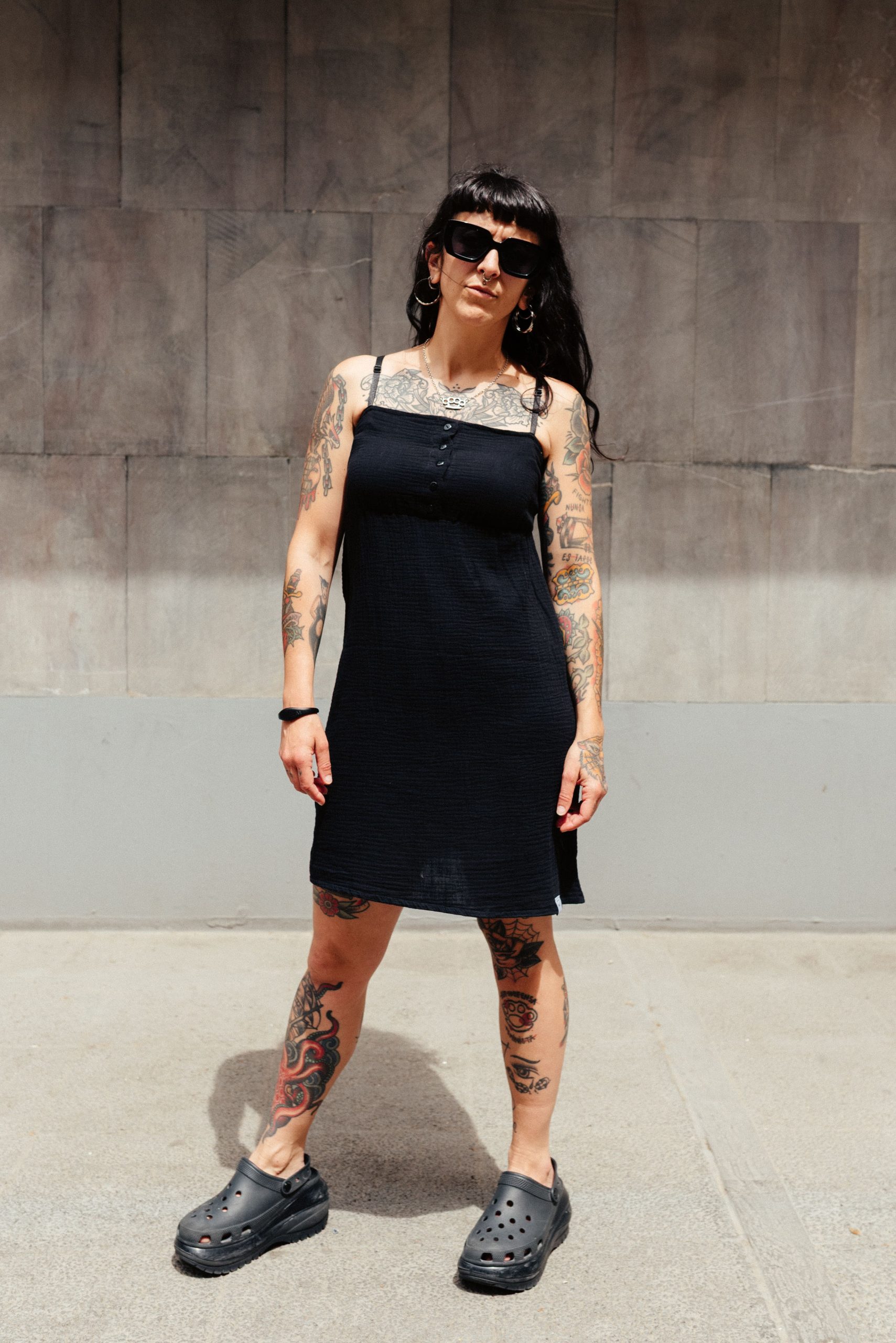 Vestido Button ▼  Negro
