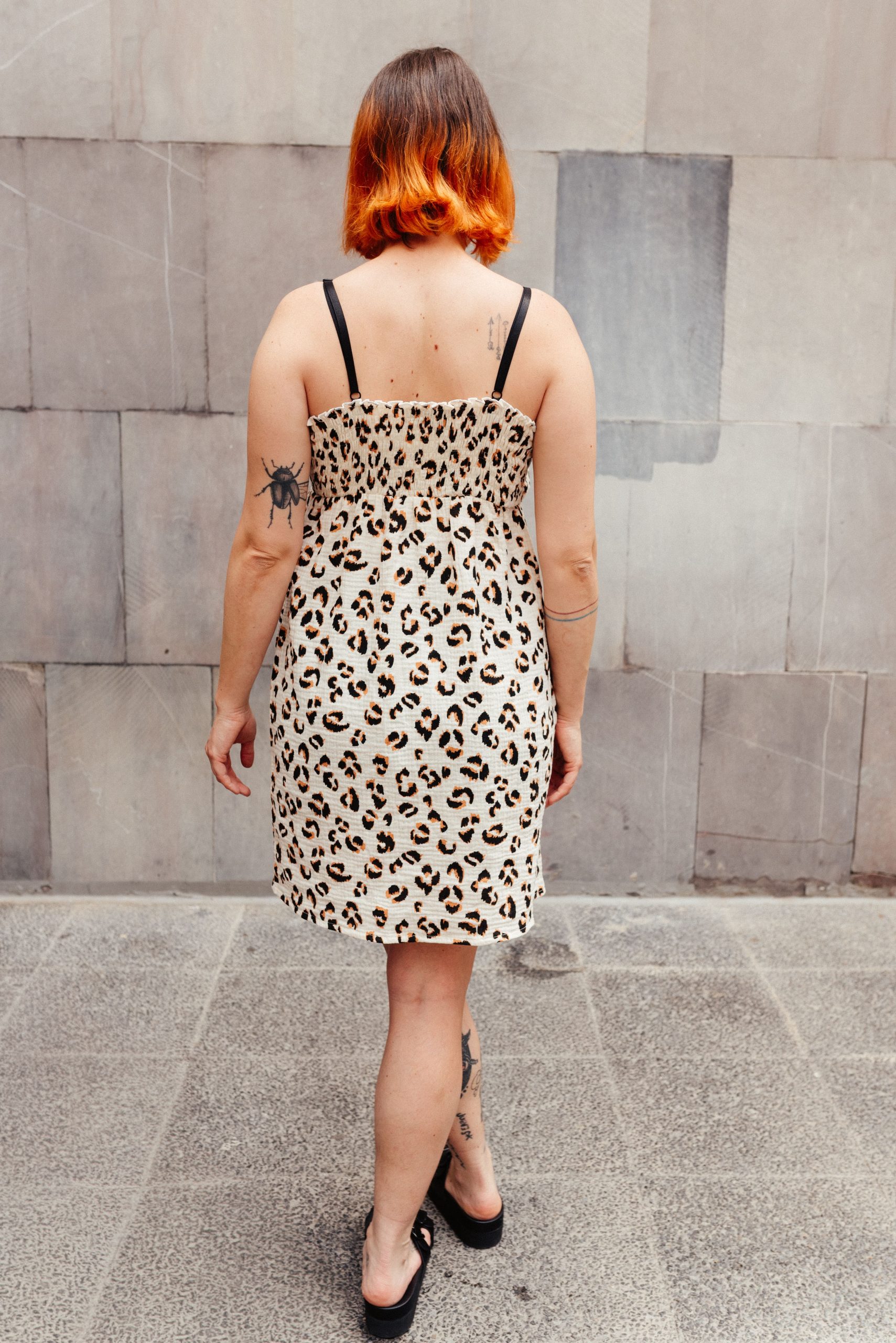 Vestido Button ▼  Leopard